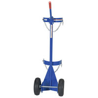 Gas Cylinder Cart, Pneumatic Wheels, 12" W x 15-1/2" L Base, 500 lbs. Moffatt Supply & Specialties
