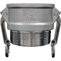 Accouplement &agrave; came et rainure, Acier inoxydable, Type B, 3/4", NPT m&acirc;le, 250 PSI Moffatt Supply & Specialties