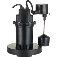 Thermoplastic Submersible Sump Pump, 2560 GPH, 115 V, 4.6 A, 1/3 HP Moffatt Supply & Specialties