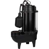 Cast Iron Effluent Pump, 4800 GPH, 120 V, 7.8 A, 1/2 HP Moffatt Supply & Specialties