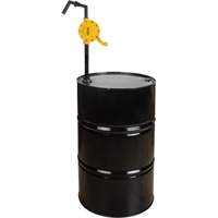 Pompe rotative pour baril, Polypropyl&egrave;ne, Pour capacit&eacute; 15 - 55 gal. US, 8 oz/course Moffatt Supply & Specialties