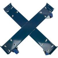 Drum Dolly, Steel, 1400 lbs. Capacity, 24" Diameter, Blue Elastic Casters Moffatt Supply & Specialties