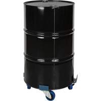 Drum Dolly, Steel, 1400 lbs. Capacity, 24" Diameter, Blue Elastic Casters Moffatt Supply & Specialties