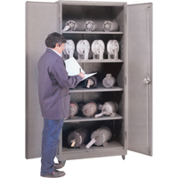 Armoires &agrave; calibre &eacute;lev&eacute;, Acier, 3 Tablettes, 60" h x 36" la x 21" P, Gris Moffatt Supply & Specialties