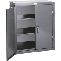 Counter Top Storage Cabinets, Steel, 2 Shelves, 36" H x 24" W x 20" D, Grey Moffatt Supply & Specialties