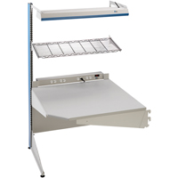 Postes de travail modulaires ergonomiques - Exemples de configurations - A-SC Ajouts de coin &agrave; un c&ocirc;t&eacute;, 36" la x 28" p x 84" h, Ajout de coin &agrave; un c&ocirc;t&eacute; Moffatt Supply & Specialties