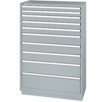 Drawer Cabinets, 10 Drawers, 40-1/4" W x 22-1/2" D x 59-1/2" H, Grey Moffatt Supply & Specialties