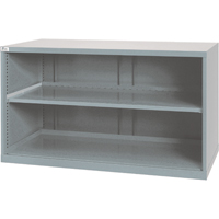Shelf Cabinets, Steel, 33-1/2" H x 56-1/2" W x 28-1/2" D, Light Grey Moffatt Supply & Specialties