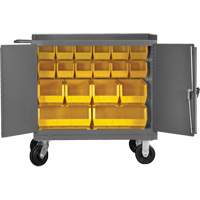 Mobile Workbench Cabinet with Bins, Steel Surface Moffatt Supply & Specialties