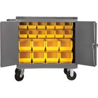 Mobile Workbench Cabinet with Bins, Steel Surface Moffatt Supply & Specialties