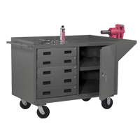Mobile Workbench Cabinet, Steel Surface Moffatt Supply & Specialties