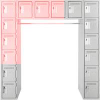 Assembled Archettes Clean Line Economy Lockers, 16 -tier, Bank of 3, 18" x 72" x 12", Steel Moffatt Supply & Specialties