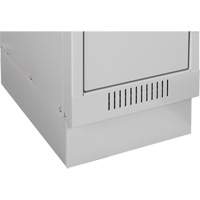 Clean Line Lockers, 2 -tier, Bank of 4, 48" x 18" x 76", Steel, Charcoal, Rivet (Assembled) Moffatt Supply & Specialties
