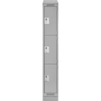 Casiers Clean Line, 3 niveaux, 12" x 18" x 82", Acier, Gris, Rivet (assembl&eacute;) Moffatt Supply & Specialties