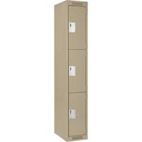 Casiers Clean Line, 3 niveaux, 12" x 18" x 72", Acier, Beige, Rivet (assembl&eacute;) Moffatt Supply & Specialties
