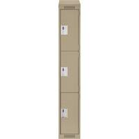 Casiers Clean Line, 3 niveaux, 12" x 18" x 78", Acier, Beige, Rivet (assembl&eacute;) Moffatt Supply & Specialties