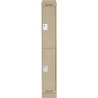 Casiers Clean Line, 2 niveaux, 12" x 18" x 82", Acier, Beige, Rivet (assembl&eacute;) Moffatt Supply & Specialties