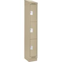 Casiers Clean Line, 3 niveaux, 12" x 18" x 82", Acier, Beige, Rivet (assembl&eacute;) Moffatt Supply & Specialties