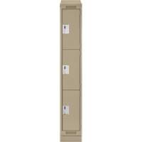 Casiers Clean Line, 3 niveaux, 12" x 18" x 82", Acier, Beige, Rivet (assembl&eacute;) Moffatt Supply & Specialties