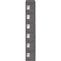 Petits casiers Clean Line, 6 niveaux, 12" x 18" x 78", Acier, Charbon, Rivet (assembl&eacute;) Moffatt Supply & Specialties