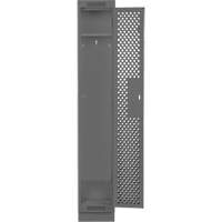 Clean Line Lockers, 12" x 15" x 76", Steel, Charcoal, Rivet (Assembled), Perforated Moffatt Supply & Specialties