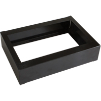Base encastr&eacute;e pour casiers robustes enti&egrave;rement soud&eacute;e Concorde, 1 Blocs, 4" lo x 12" la x 17" p, Noir, Acier Moffatt Supply & Specialties