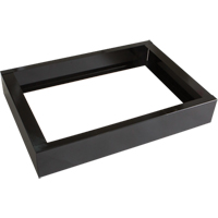 Base encastr&eacute;e pour casiers robustes enti&egrave;rement soud&eacute;e Concorde, 2 Blocs, 4" lo x 24" la x 17" p, Noir, Acier Moffatt Supply & Specialties