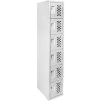 Clean Line Lockerettes, 6 -tier, 18" x 72" x 12", Steel Moffatt Supply & Specialties