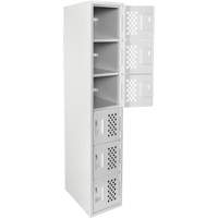 Clean Line Lockerettes, 6 -tier, 18" x 72" x 12", Steel Moffatt Supply & Specialties