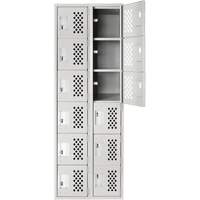 Clean Line Lockerettes, 6 -tier, Bank of 2, 18" x 72" x 12", Steel Moffatt Supply & Specialties
