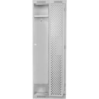 Clean Line Lockers, Bank of 2, 24" x 15" x 76", Steel, Grey, Rivet (Assembled), Perforated Moffatt Supply & Specialties