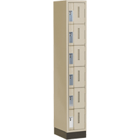 Casiers robustes Concorde, 6 niveaux, 12" x 18" x 76", Acier, Beige, Soud&eacute; (assembl&eacute;) Moffatt Supply & Specialties