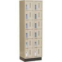 Casiers robustes Concorde, 6 niveaux, Bloc de 2, 24" x 18" x 76", Acier, Beige, Soud&eacute; (assembl&eacute;) Moffatt Supply & Specialties
