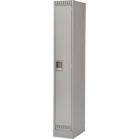 Lockers, 12" x 18" x 76", Steel, Grey, Knocked Down Moffatt Supply & Specialties