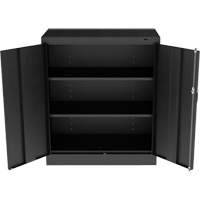 Standard Counter-High Cabinet, Steel, 2 Shelves, 42" H x 36" W x 18" D, Black Moffatt Supply & Specialties