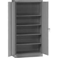 Standard Storage Cabinet, Steel, 4 Shelves, 72" H x 36" W x 18" D, Grey Moffatt Supply & Specialties