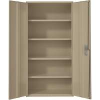 Armoire de rangement Hi-Boy, Acier, 4 Tablettes, 72" h x 36" la x 18" P, Beige Moffatt Supply & Specialties
