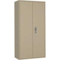 Armoire garde-robe, Acier, 36" la x 18" p x 72" h, Beige Moffatt Supply & Specialties
