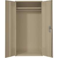 Armoire garde-robe, Acier, 36" la x 18" p x 72" h, Beige Moffatt Supply & Specialties