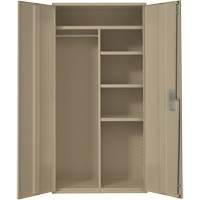 Armoire de rangements combin&eacute;s, Acier, 6 Tablettes, 72" h x 36" la x 18" P, Beige Moffatt Supply & Specialties