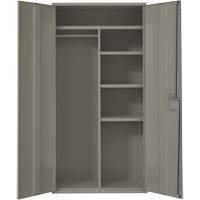 Armoire de rangements combin&eacute;s, Acier, 6 Tablettes, 72" h x 36" la x 18" P, Gris Moffatt Supply & Specialties