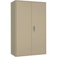 Armoire de rangement Hi-Boy tr&egrave;s large, Acier, 4 Tablettes, 72" h x 48" la x 24" P, Beige Moffatt Supply & Specialties