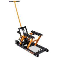 ATV and Motorcycle Jack, 0.75 Ton(s) Capacity, 4-2/3" Lowered, 14-1/2" Raised, Manual Hydraulic Moffatt Supply & Specialties