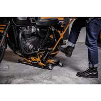 ATV and Motorcycle Jack, 0.75 Ton(s) Capacity, 4-2/3" Lowered, 14-1/2" Raised, Manual Hydraulic Moffatt Supply & Specialties