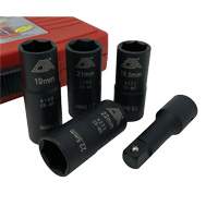 Flip Socket Kit, 5 Pieces, 1/2" Drive Size Moffatt Supply & Specialties