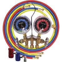 Jeu de manom&egrave;tres collecteurs en laiton avec coupleurs Moffatt Supply & Specialties