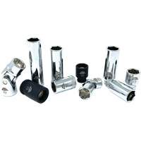 Chrome Finish Socket Set with Rail, 10 Pieces, 1/4"/3/8" Drive Size Moffatt Supply & Specialties