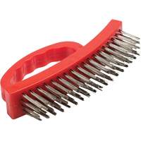 Brosse m&eacute;tallique &agrave; corps en nylon de 6,5" lo avec poils en acier inoxydable Moffatt Supply & Specialties