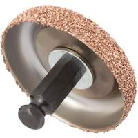 Tungsten Carbide Buffing & Abrasion Wheel with Hex Adapter for Low-Speed Tire Buffer, 2-3/5" Diameter, 4.5" L, 4" W, 1.1" H Moffatt Supply & Specialties