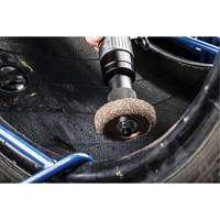 Tungsten Carbide Buffing & Abrasion Wheel with Hex Adapter for Low-Speed Tire Buffer, 2-3/5" Diameter, 4.5" L, 4" W, 1.1" H Moffatt Supply & Specialties